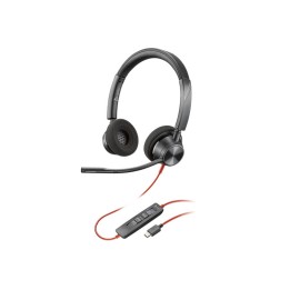 Poly Blackwire 3320 Stereo Microsoft Teams Certified USB-C Headset +USB-C/A Adap