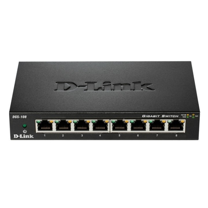 D-Link DGS 108 - Switch - 8 x 10/100/1000 - desktop (DGS-108)