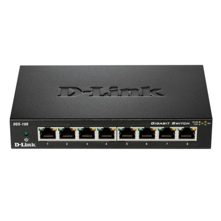 D-Link DGS 108 - Switch - 8 x 10/100/1000 - desktop