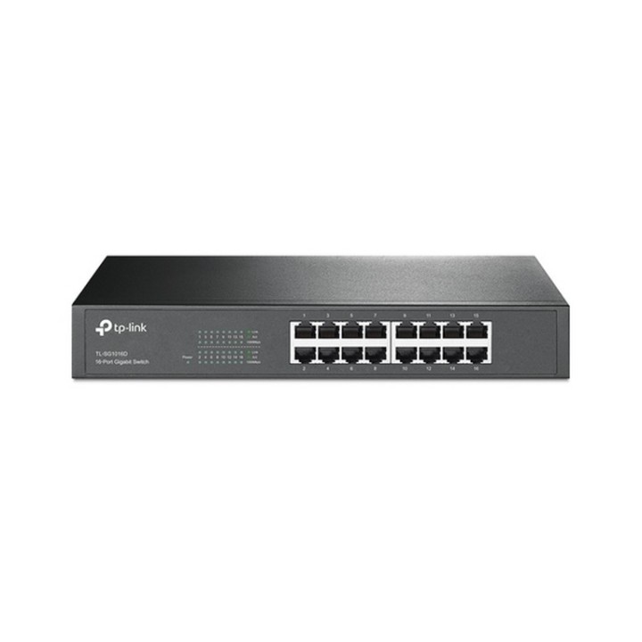 TP-Link TL-SG1016D 16-Port Gigabit Switch - Switch - unmanaged - 16 x 10/100/100