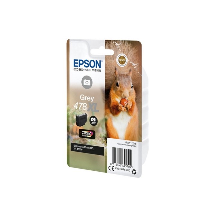 Epson 478XL - 11.2 ml - alta capacità - grigio - originale - cartuccia d'inchios