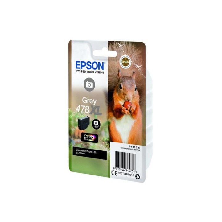 Epson 478XL - 11.2 ml - alta capacità - grigio - originale - cartuccia d'inchios