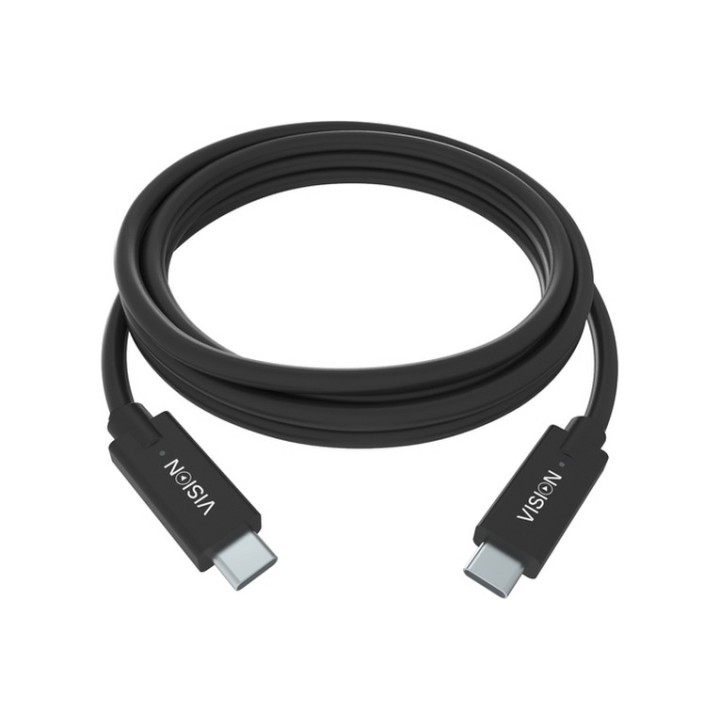 Vision - Cavo USB - USB-C (M) a USB-C (M) - Thunderbolt 3 / USB 3.0 / USB 3.1 Ge (TC 2MUSBC/BL)
