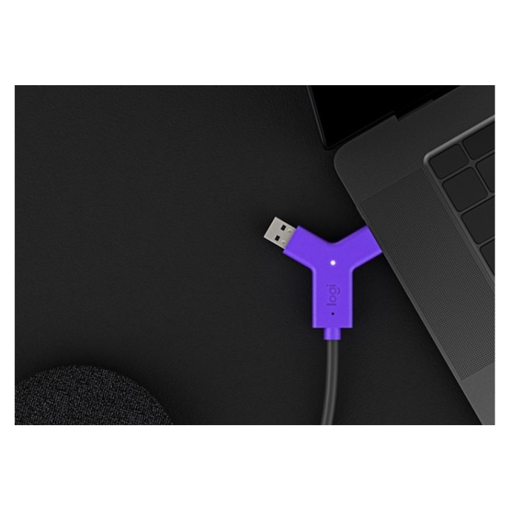 Logitech Swytch - Hub - 2 x HDMI + 1 x SuperSpeed USB + 2 x USB-C - desktop - pe