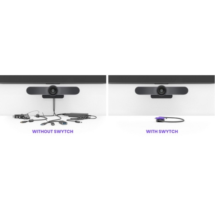 Logitech Swytch - Hub - 2 x HDMI + 1 x SuperSpeed USB + 2 x USB-C - desktop - pe (952-000010)