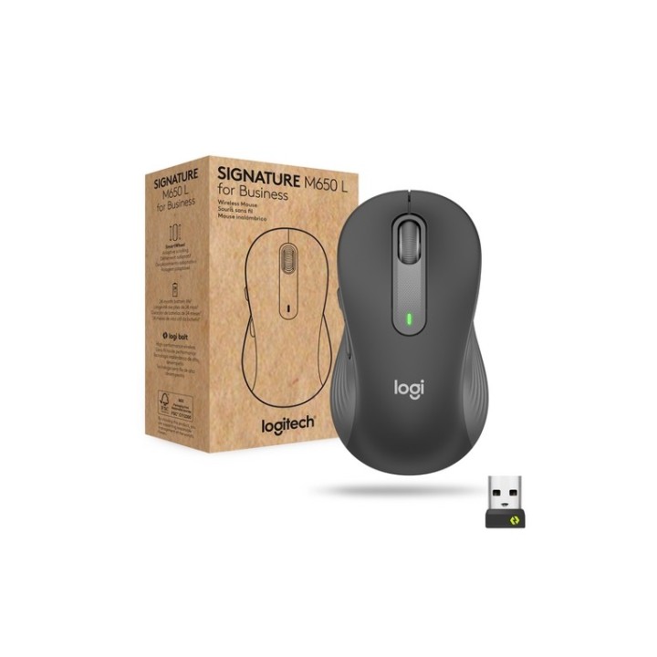 Logitech Signature M650 for Business - Mouse - ottica - 5 pulsanti - senza fili