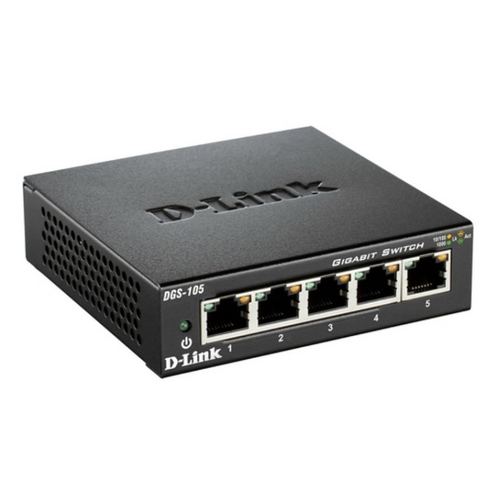 D-Link DGS 105 - Switch - 5 x 10/100/1000 - desktop (DGS-105)