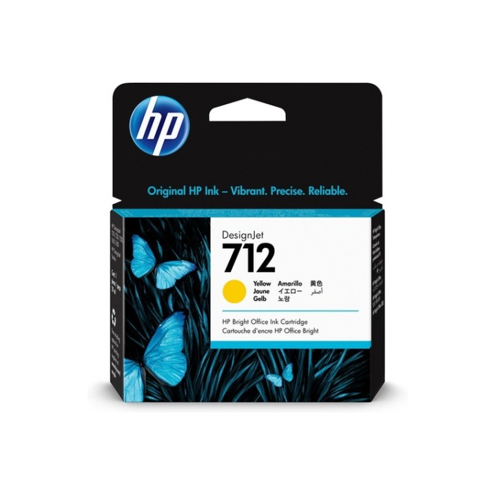HP 712 - 29 ml - giallo - originale - DesignJet - cartuccia d'inchiostro - per D