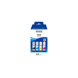Epson EcoTank 104 - Confezione da 4 - nero, giallo, ciano, magenta - originale -