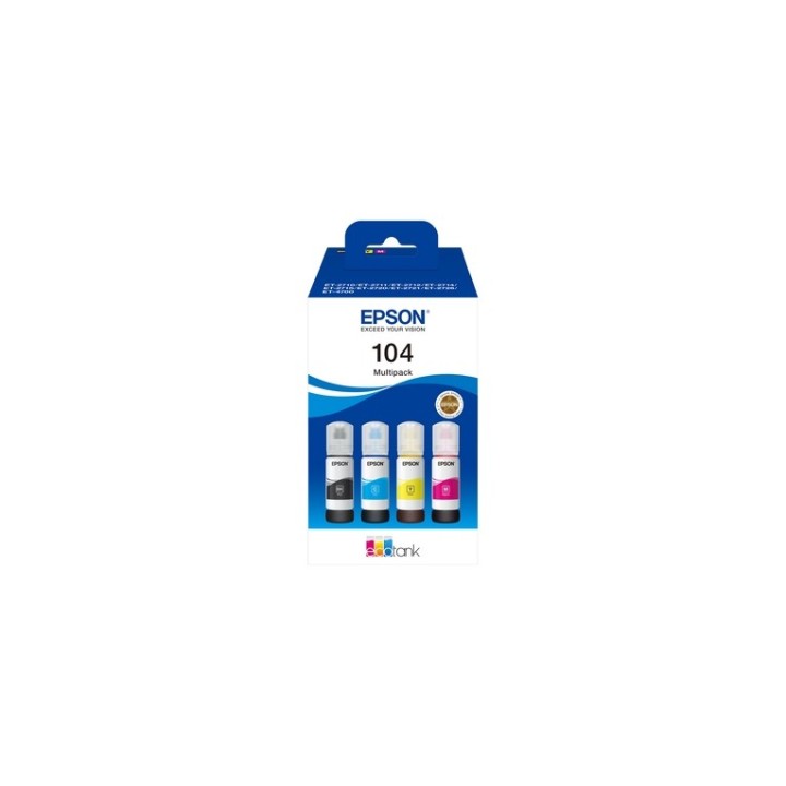 Epson EcoTank 104 - Confezione da 4 - nero, giallo, ciano, magenta - originale - (C13T00P640)