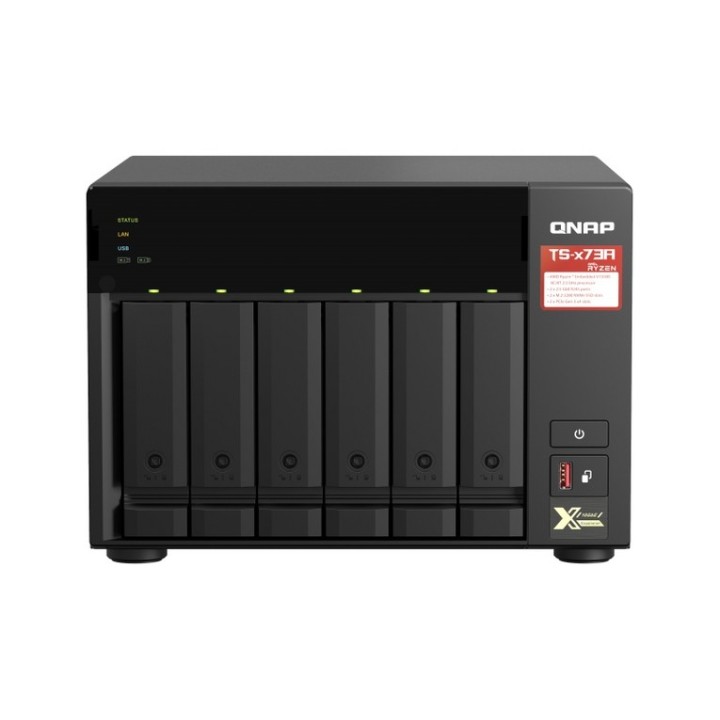 QNAP TS-673A - Server NAS - 6 alloggiamenti - SATA 6Gb/s - RAM 8 GB - Gigabit Et