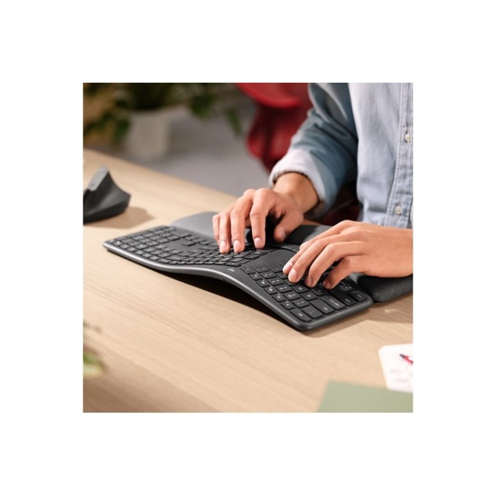 Logitech ERGO K860 - Tastiera - senza fili - 2.4 GHz, Bluetooth 5.0 - QWERTY - U (920-010108)