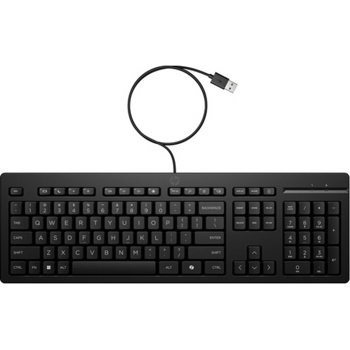 HP 125 G2 - Tastiera - 100% - full size - USB - italiana - nero