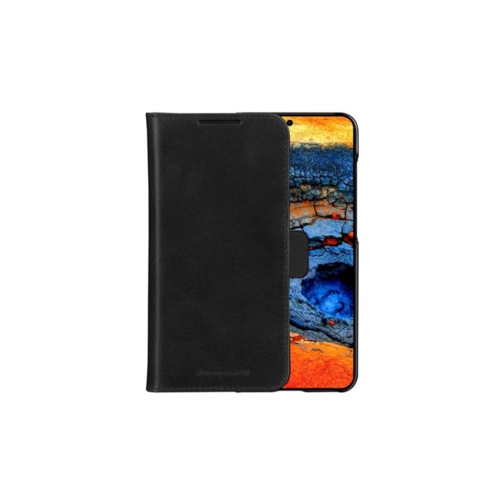 dbramante1928 Lynge - Flip cover per cellulare - pelle pieno fiore - nero - per