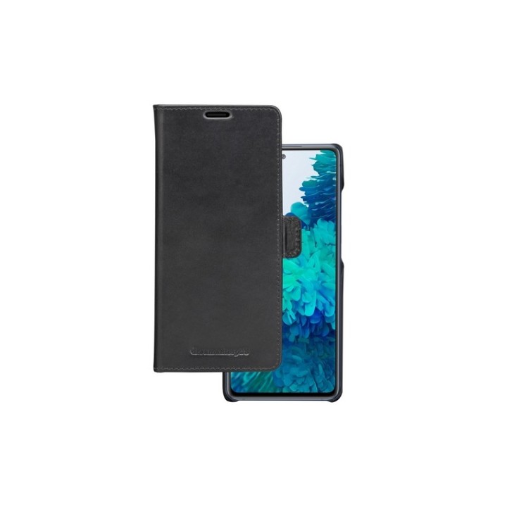 dbramante1928 Lynge - Flip cover per cellulare - pelle martellata - nero - per S