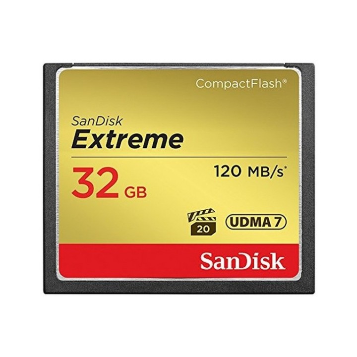 SanDisk Extreme - Scheda di memoria flash - 32 GB - 567x - CompactFlash (SDCFXSB-032G-G46)