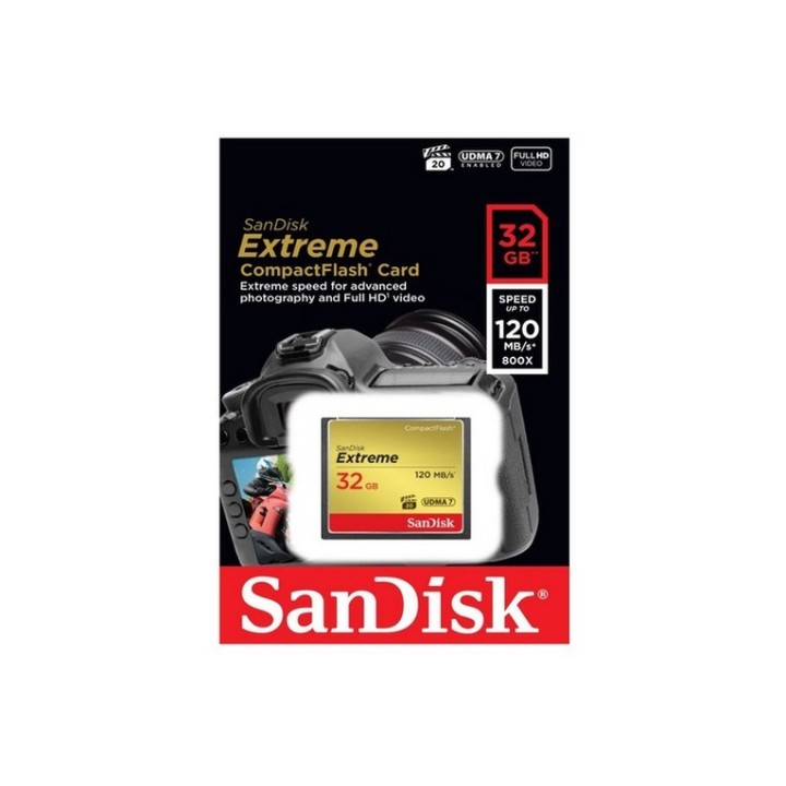 SanDisk Extreme - Scheda di memoria flash - 32 GB - 567x - CompactFlash (SDCFXSB-032G-G46)