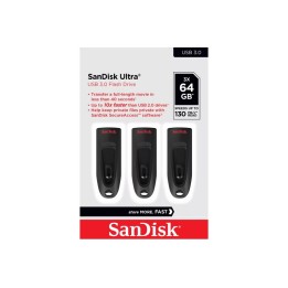 SanDisk Ultra - Chiavetta USB - 64 GB - USB 3.0 (pacchetto di 3) (SDCZ48-064G-G46T)