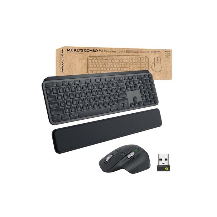 Logitech MX Keys Combo for Business - Set mouse e tastiera - retroilluminato - s