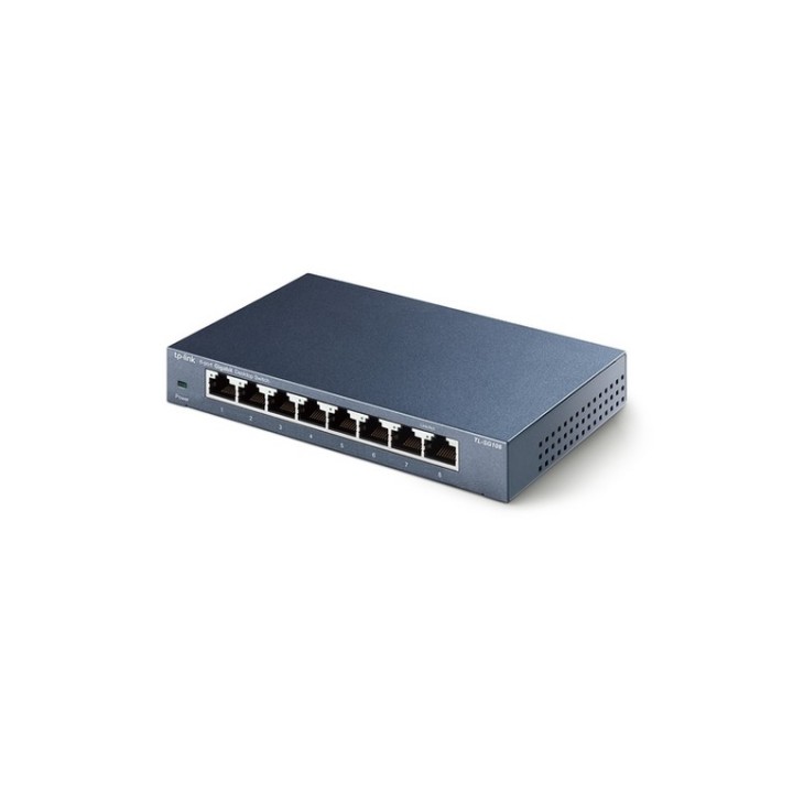 TP-Link TL-SG108 8-port Metal Gigabit Switch - Switch - unmanaged - 8 x 10/100/1 (TL-SG108)