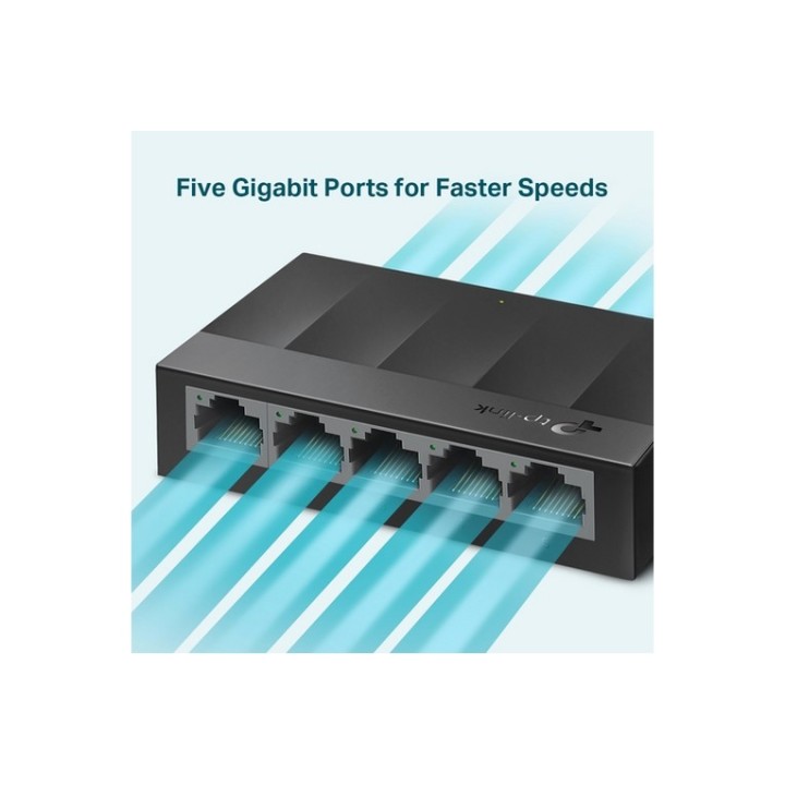 TP-Link LiteWave LS1005G - Switch - unmanaged - 5 x 10/100/1000 - desktop, monta