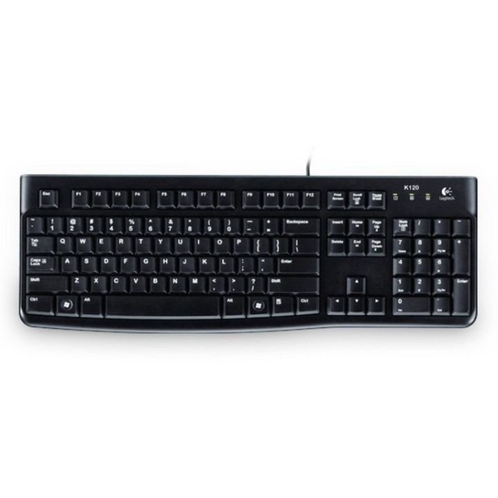 Logitech Tastiera OEM K120 Keyboard Colore Nero - Connessione USB - per Windows/