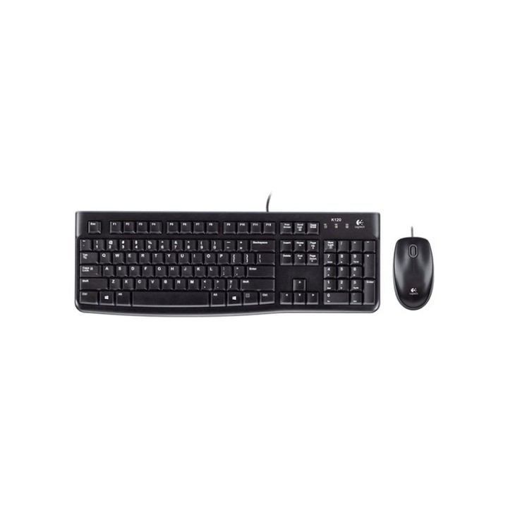 Logitech Kit Tastiera e Mouse Desktop MK120 Colore Nero - Connessione USB - per