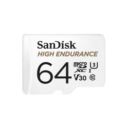SanDisk High Endurance - Scheda di memoria flash (adattatore da microSDXC a SD i (SDSQQNR-064G-GN6IA)