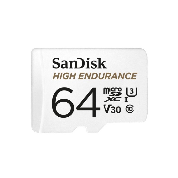 SanDisk High Endurance - Scheda di memoria flash (adattatore da microSDXC a SD i (SDSQQNR-064G-GN6IA)