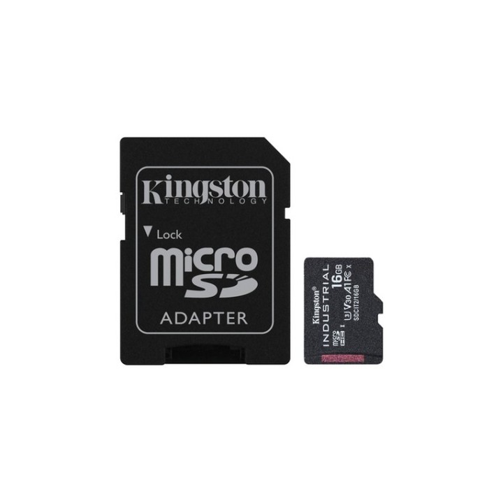 Kingston Industrial - Scheda di memoria flash (adattatore microSDHC per SD in do