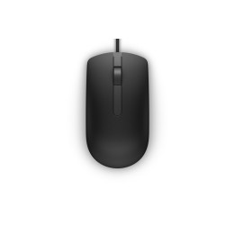 Dell MS116 - Mouse - ottica - 2 pulsanti - cablato - USB - nero