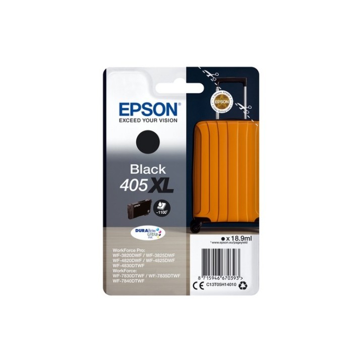 Epson 405XL - 18.9 ml - nero - originale - cartuccia d'inchiostro - per WorkForc