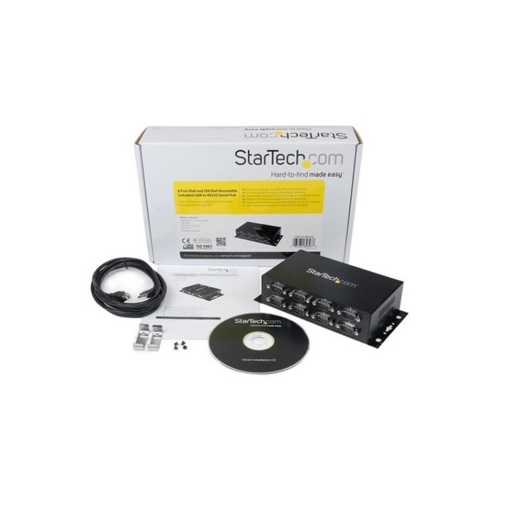 Startech Hub adattatore USB a DB9 RS232 seriale 8 porte - Guide DIN industriali