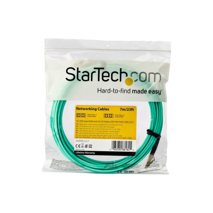 StarTech.com Cavo fibra ottica multimodale 50/125µm OM3 LC-LC da 7m - Cavo patch