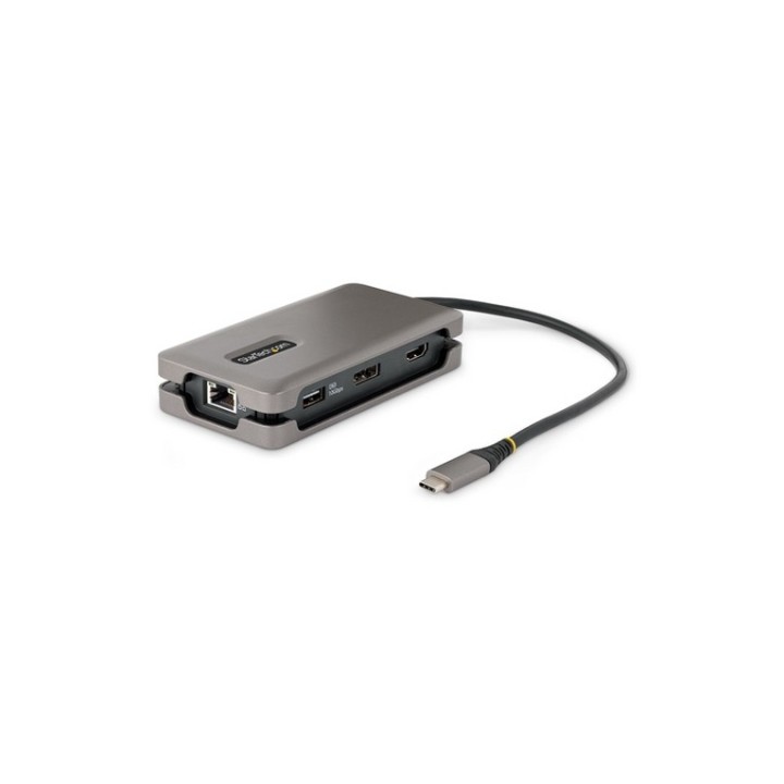 StarTech.com USB-C Multiport Adapter, 4K 60Hz HDMI/DP Video, 3-Port USB Hub, 100
