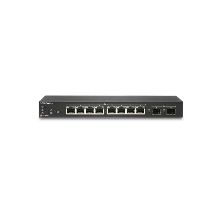 SonicWall Switch SWS12-8 - Switch - gestito - 8 x 10/100/1000 + 2 x Gigabit SFP (02-SSC-2462)