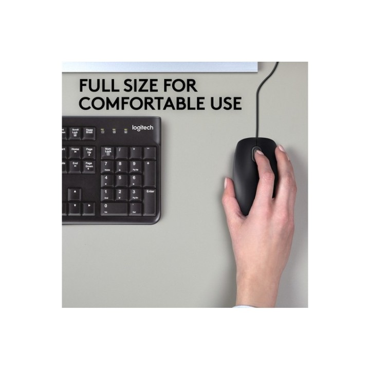 Logitech B110 Silent - Mouse - per destrorsi e per sinistrorsi - ottica - 3 puls
