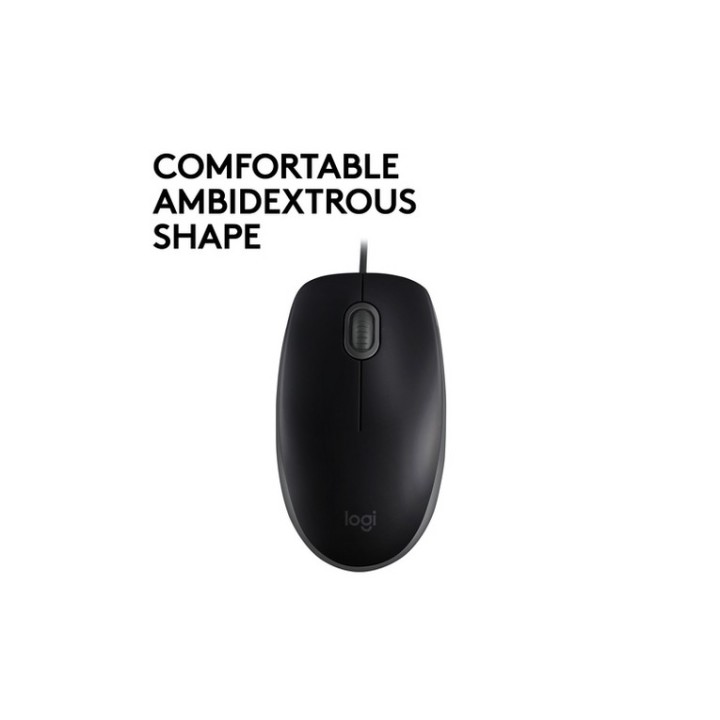 Logitech B110 Silent - Mouse - per destrorsi e per sinistrorsi - ottica - 3 puls