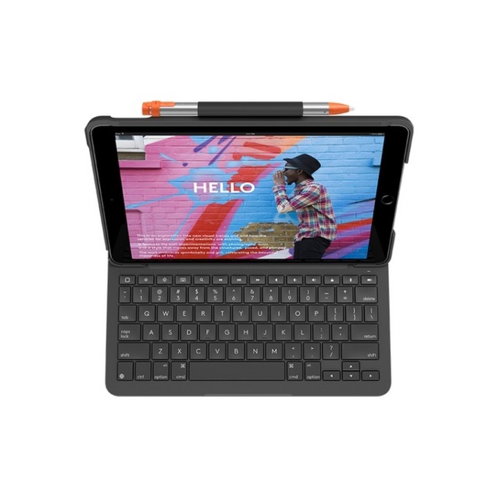 Logitech Slim Folio - Custodia tastiera e carta - senza fili - Bluetooth - QWERT