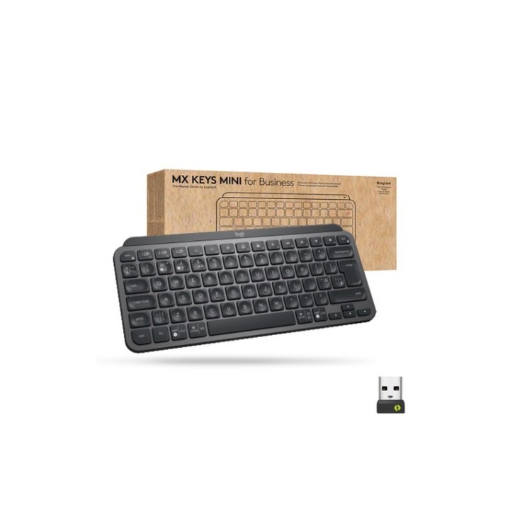 Logitech MX Keys Mini for Business - Tastiera - retroilluminato - senza fili - B
