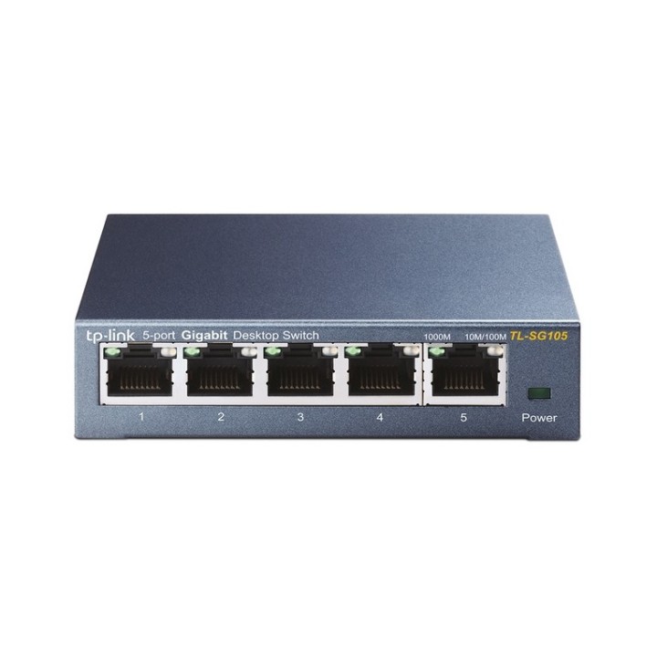 TP-Link TL-SG105 5-Port Metal Gigabit Switch - Switch - unmanaged - 5 x 10/100/1 (TL-SG105)