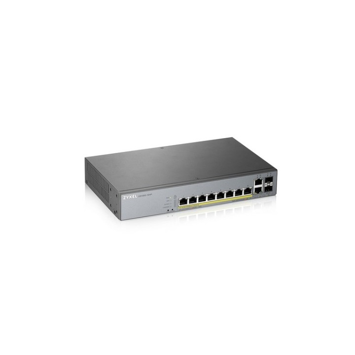 Zyxel GS1350-12HP - Switch - intelligente - 8 x 10/100/1000 (PoE+) + 2 x 10/100/ (GS1350-12HP-EU0101F)