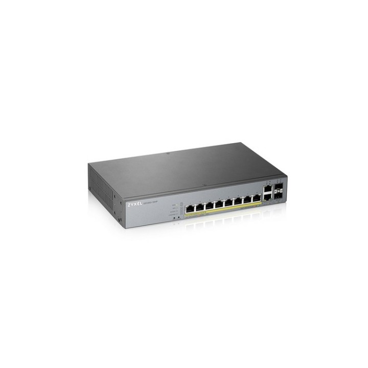 Zyxel GS1350-12HP - Switch - intelligente - 8 x 10/100/1000 (PoE+) + 2 x 10/100/ (GS1350-12HP-EU0101F)