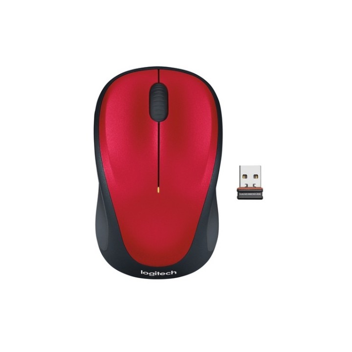 Logitech wireless mouse M235 Colore Rosso - Tecnologia senza fili avanzata a 2,4 (910-002496)