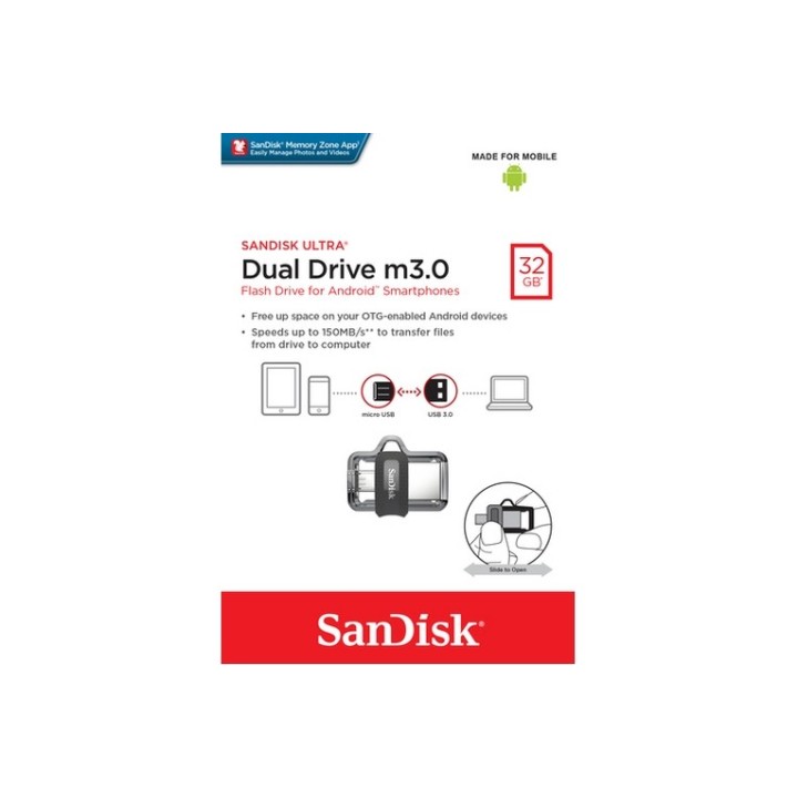 SanDisk Ultra Dual Drive m3.0 32GB 130MB/s (SDDD3-032G-G46)