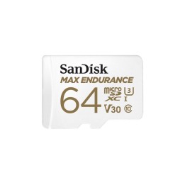 SanDisk Max Endurance - Scheda di memoria flash (adattatore da microSDXC a SD in (SDSQQVR-064G-GN6IA)
