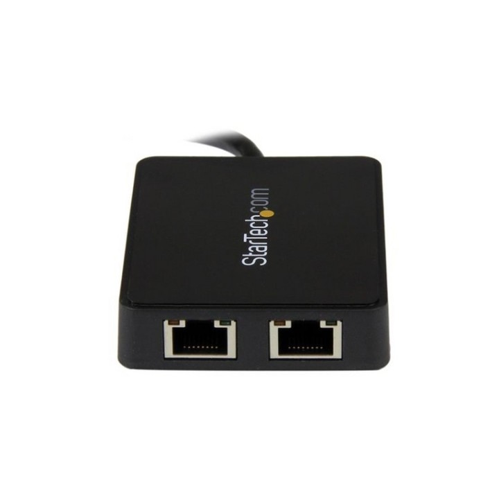 Startech Adattatore USB 3.0 a doppia porta RJ45 con porta USB integrata - Scheda (USB32000SPT)
