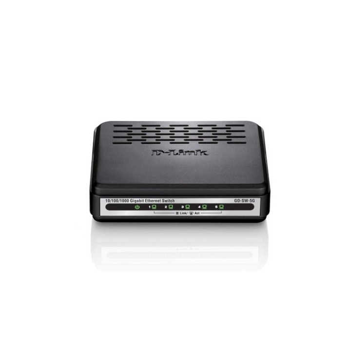 D-Link GO-SW-5G - Switch - unmanaged - 5 x 10/100/1000 - desktop (GO-SW-5G)