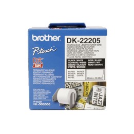 Brother DK-22205 - Nero su bianco - Rotolo (6,2 cm x 30,5 m) carta termica - per