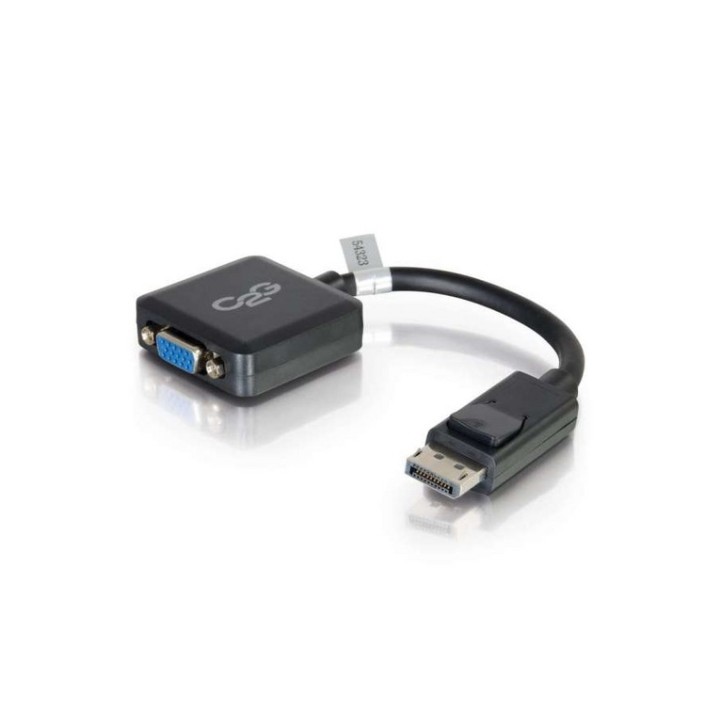 C2G 8in DisplayPort to VGA Adapter - DP to VGA Adapter Converter - Black - M/F -